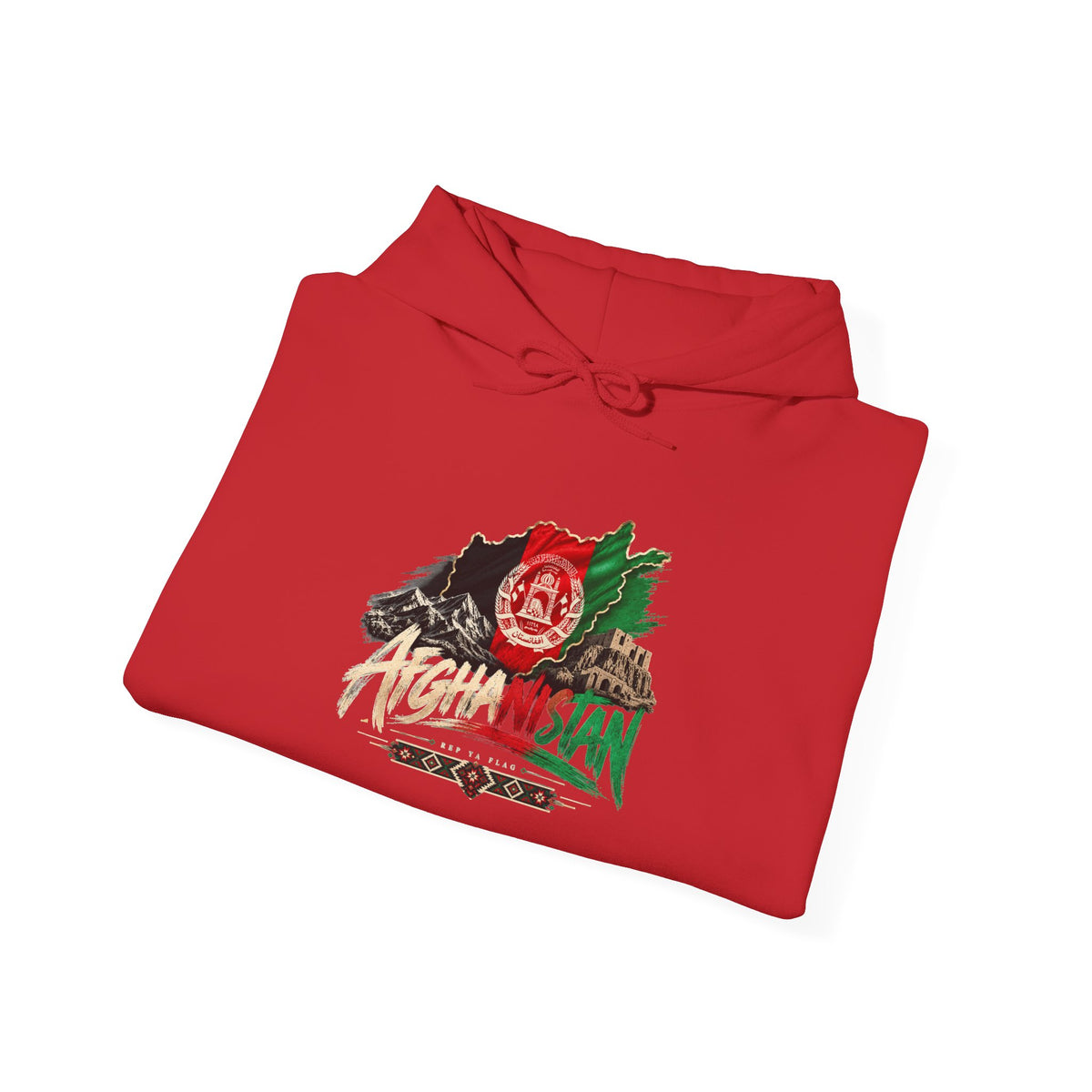 Afghanistan Flag Rose Hoodie — Vintage Afghan Pride Pullover