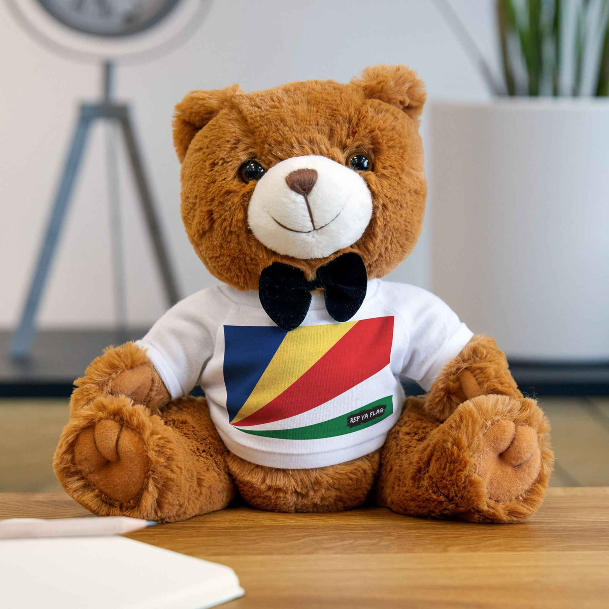 Seychelles Flag Teddy Bear | Seychellois Plush Gift | Heritage Bear | Cultural Keepsake | Baby Gift Stuffed Animal | Rep Ya Flag
