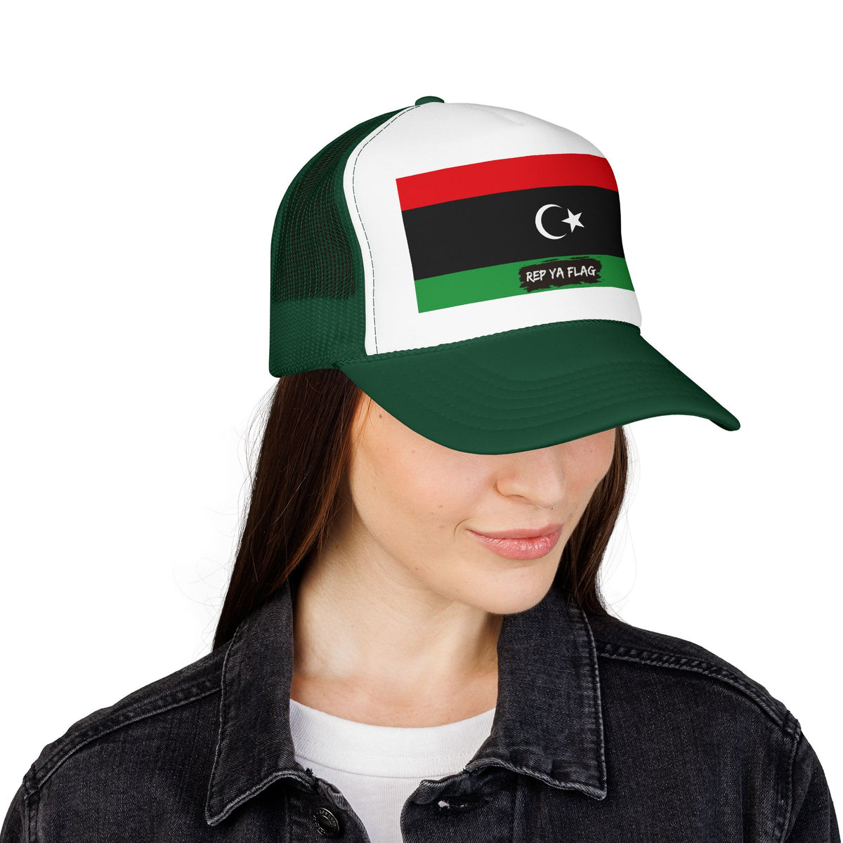 Libya Flag Foam Trucker Hat | Libyan Pride Snapback Cap | Rep Ya Flag - Rep Ya Flag