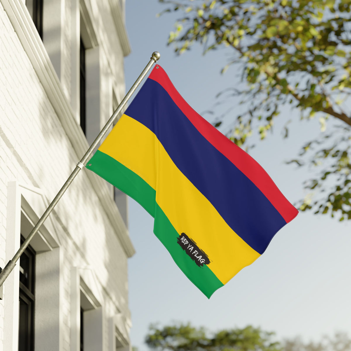 Mauritius Flag Garden Banner | Double Sided Outdoor Flag | Rep Ya Flag - Rep Ya Flag