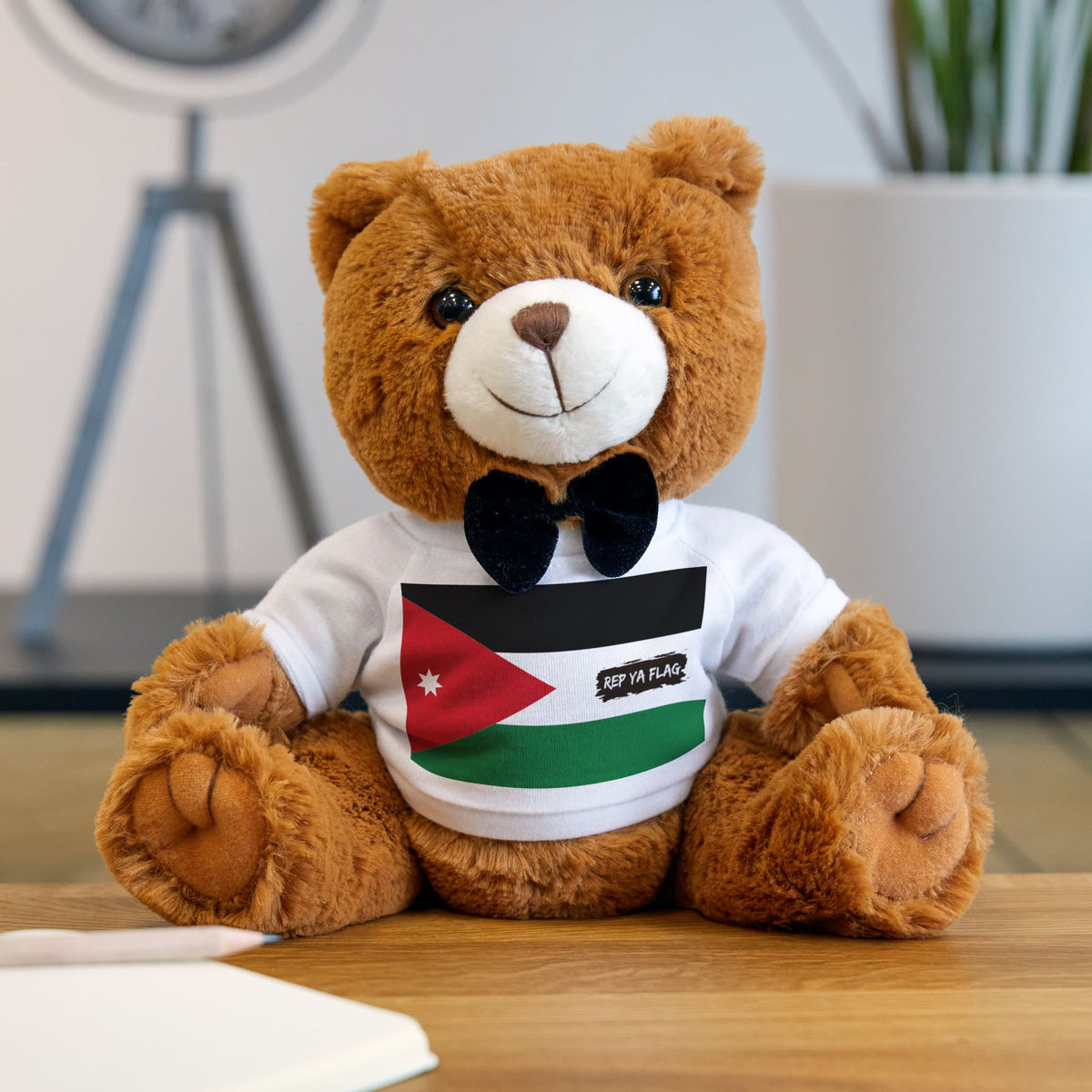 Jordan Flag Teddy Bear | Jordanian Heritage Plush Gift | Rep Ya Flag - Rep Ya Flag