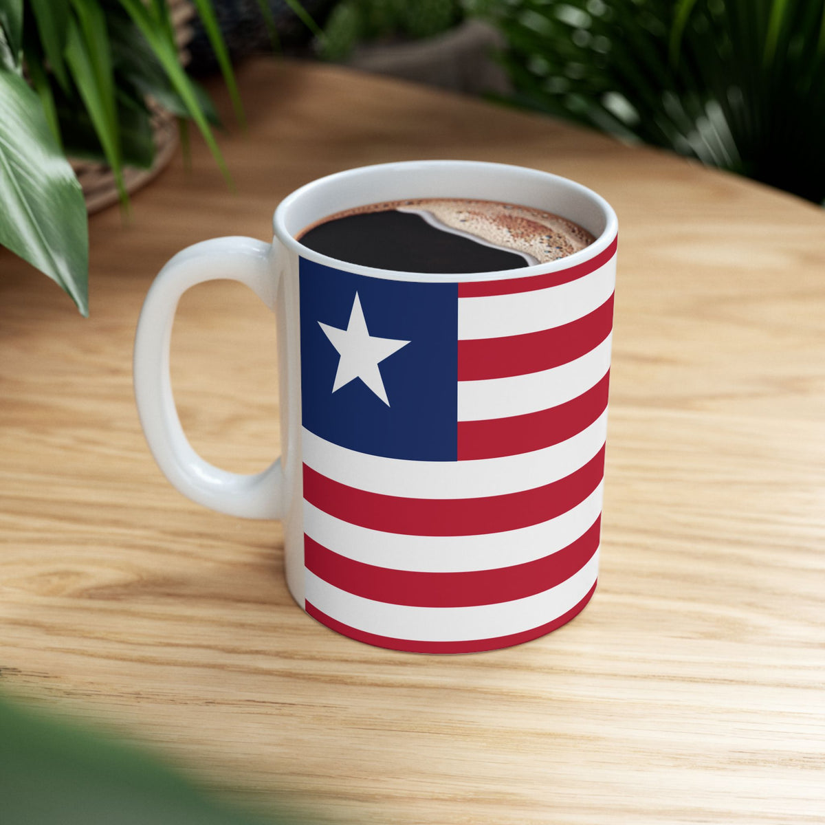 Liberia Flag Coffee Tea Mug 11oz 15oz | Rep Ya Flag Ceramic Mug - Rep Ya Flag