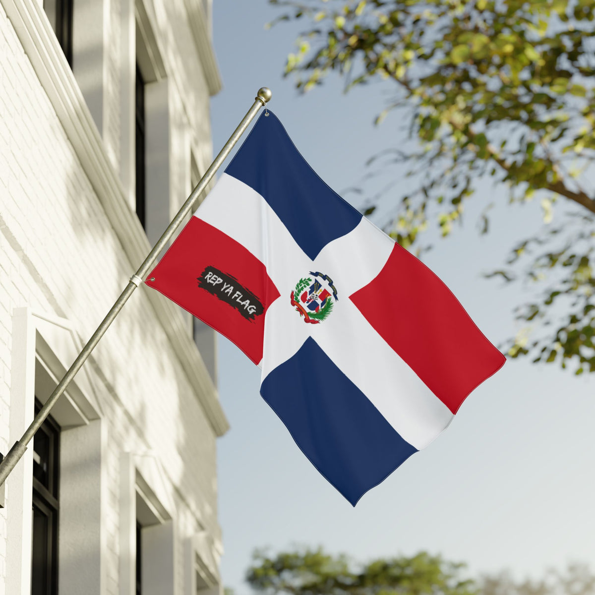 Dominican Republic Flag Garden Banner | Double Sided Outdoor Flag | Rep Ya Flag - Rep Ya Flag