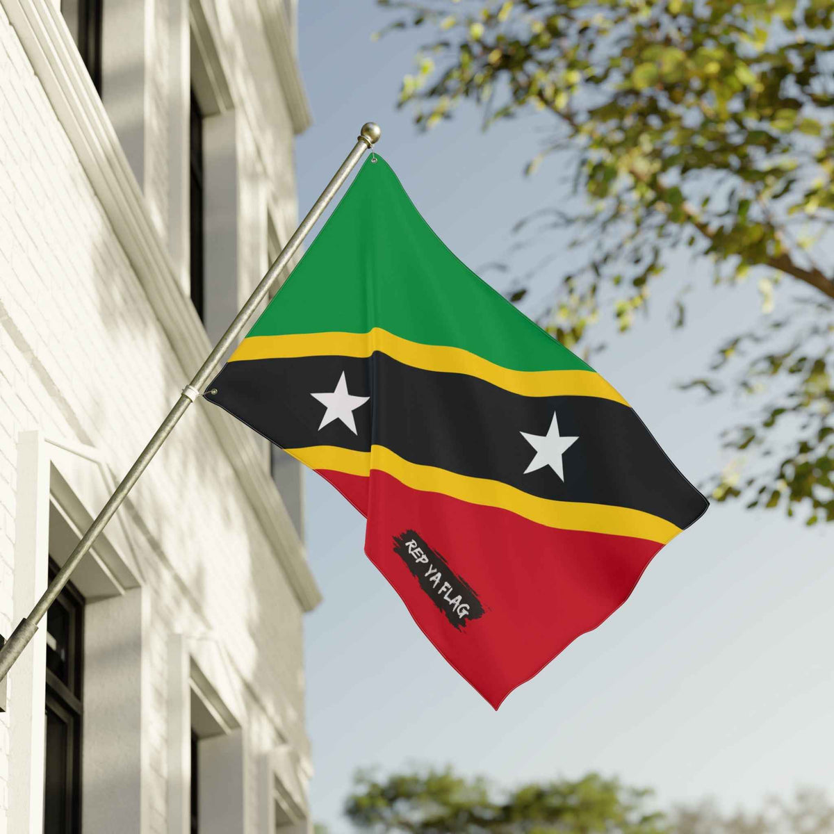 Saint Kitts and Nevis Flag Garden Banner | Double Sided Outdoor Flag | Rep Ya Flag
