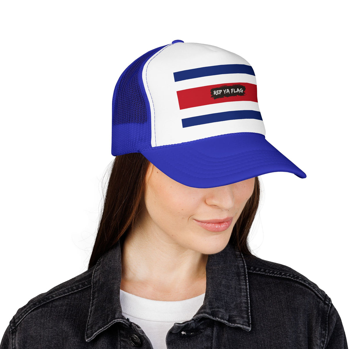 Costa Rica Flag Foam Trucker Hat | Costa Rican Pride Snapback Cap | Rep Ya Flag - Rep Ya Flag
