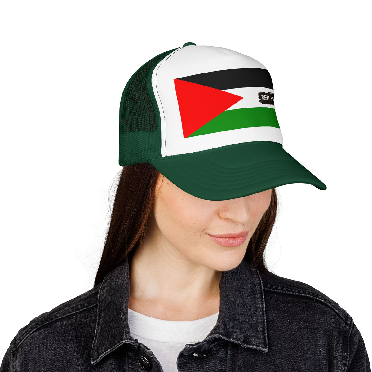 Palestine Flag Foam Trucker Hat | Palestinian Pride Snapback Cap | Rep Ya Flag - Rep Ya Flag