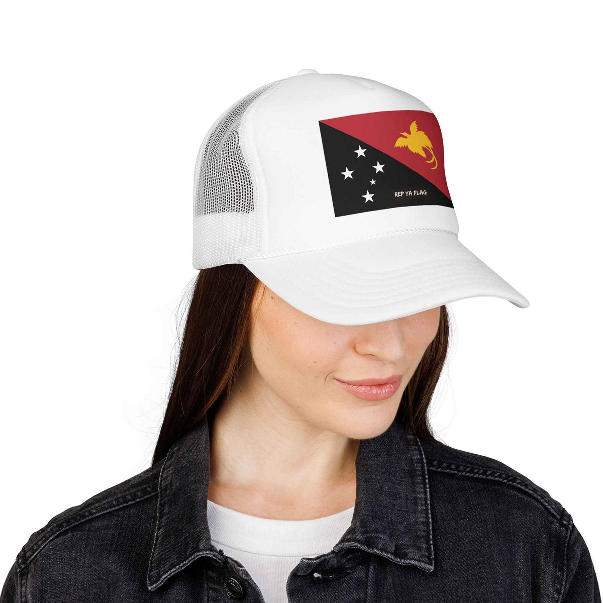 Papua New Guinea Flag Foam Trucker Hat | Papua New Guinean Pride Snapback Cap | Rep Ya Flag