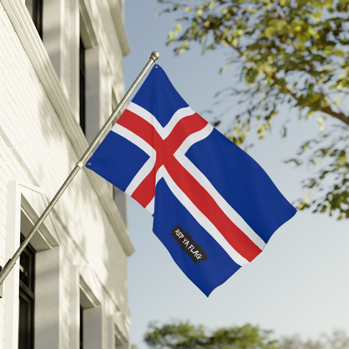 Iceland Flag Garden Banner | Double Sided Outdoor Flag | Rep Ya Flag - Rep Ya Flag