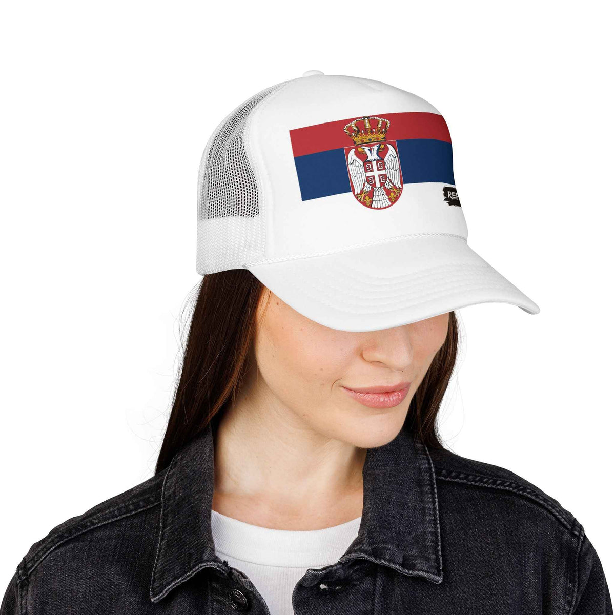 Serbia Flag Foam Trucker Hat | Serbian Pride Snapback Cap | Rep Ya Flag