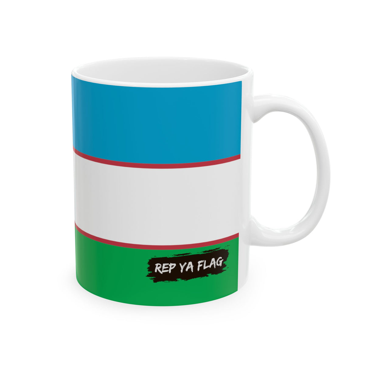 Uzbekistan Flag Coffee & Tea Mug – 11oz 15oz Ceramic