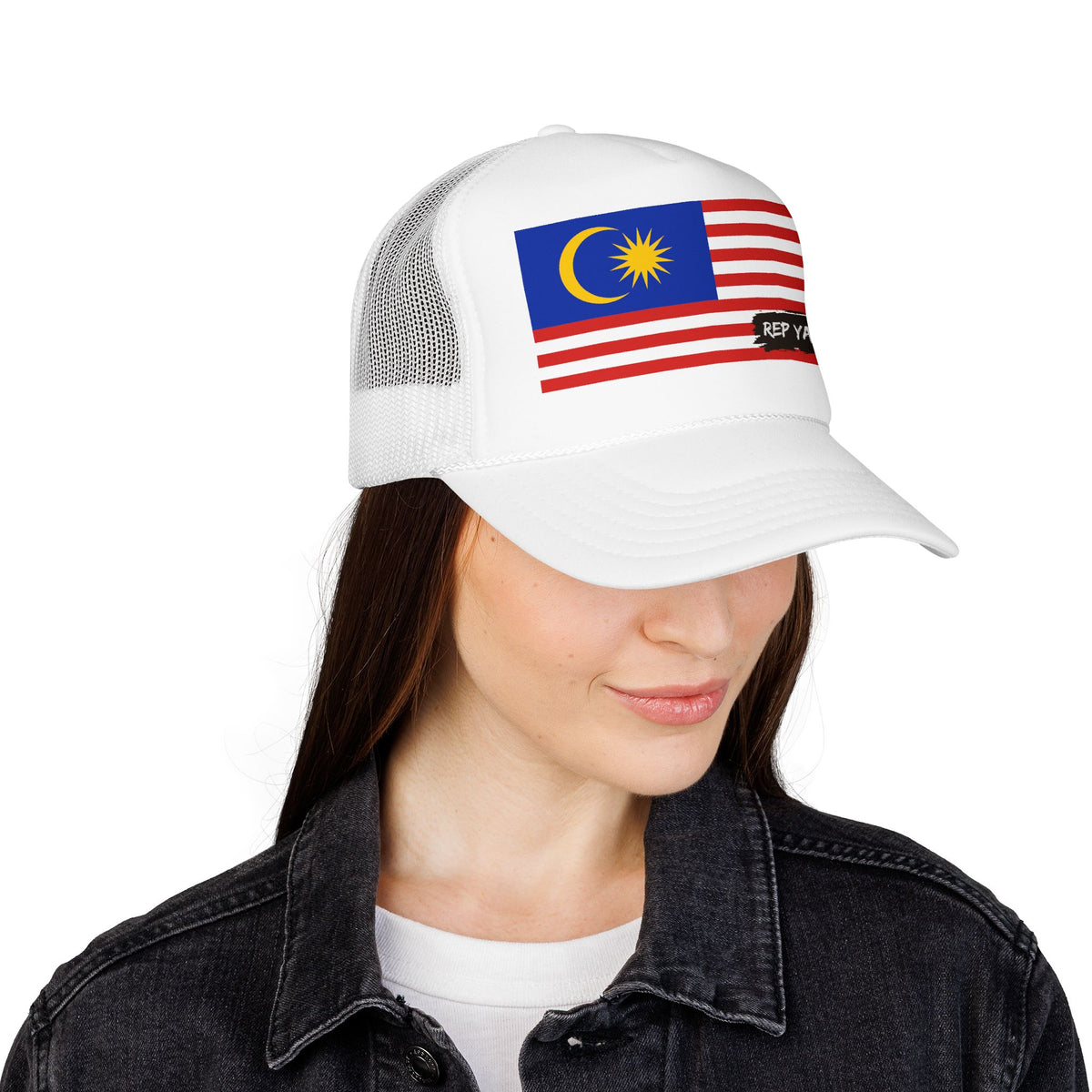 Malaysia Flag Foam Trucker Hat | Malaysian Pride Snapback Cap | Rep Ya Flag - Rep Ya Flag