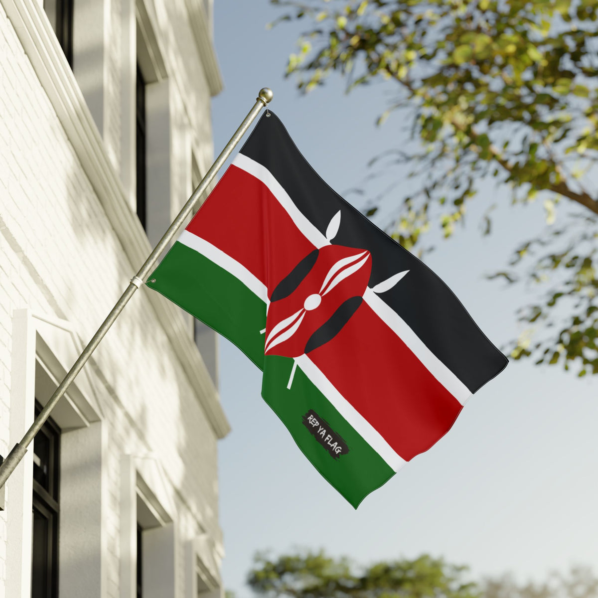 Kenya Flag Garden Banner | Double Sided Outdoor Flag | Rep Ya Flag - Rep Ya Flag
