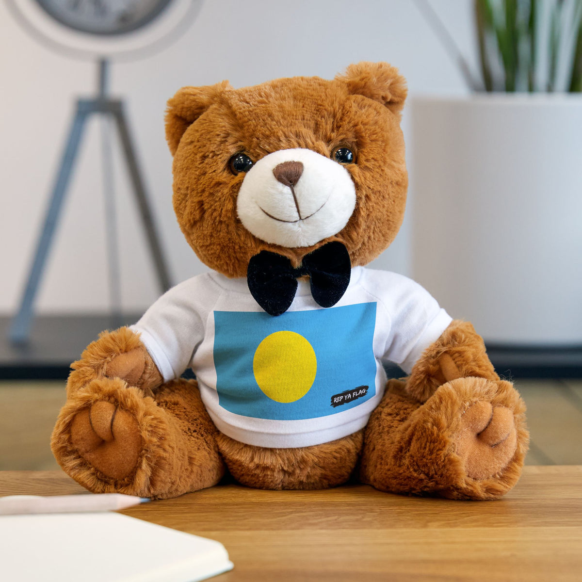 Palau Flag Teddy Bear | Palau Plush Gift | Palauan Heritage Bear | Cultural Keepsake | Baby Gift Stuffed Animal - Rep Ya Flag