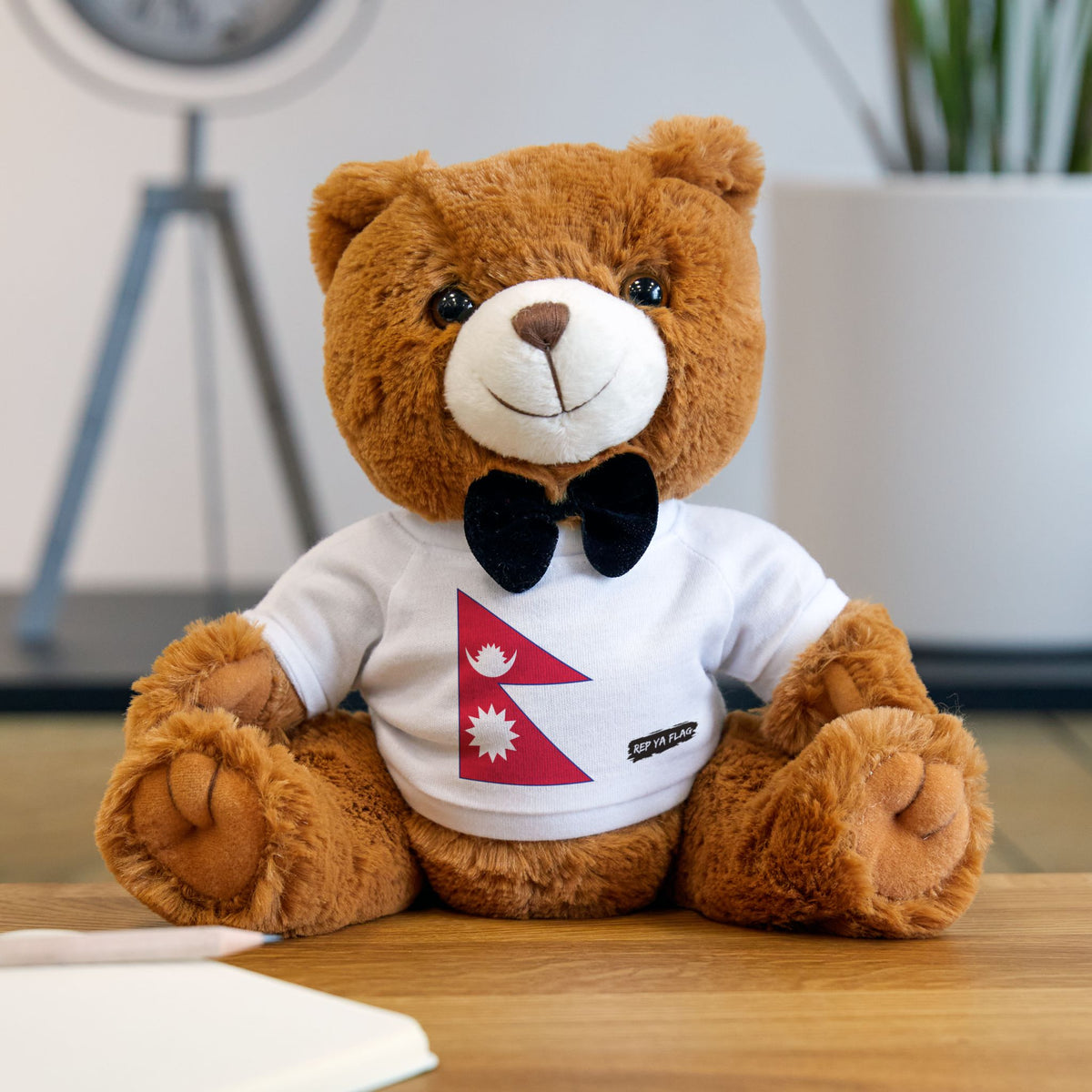 Nepal Flag Teddy Bear | Nepali Plush Gift | Nepali Heritage Bear | Cultural Keepsake | Baby Gift Stuffed Animal - Rep Ya Flag