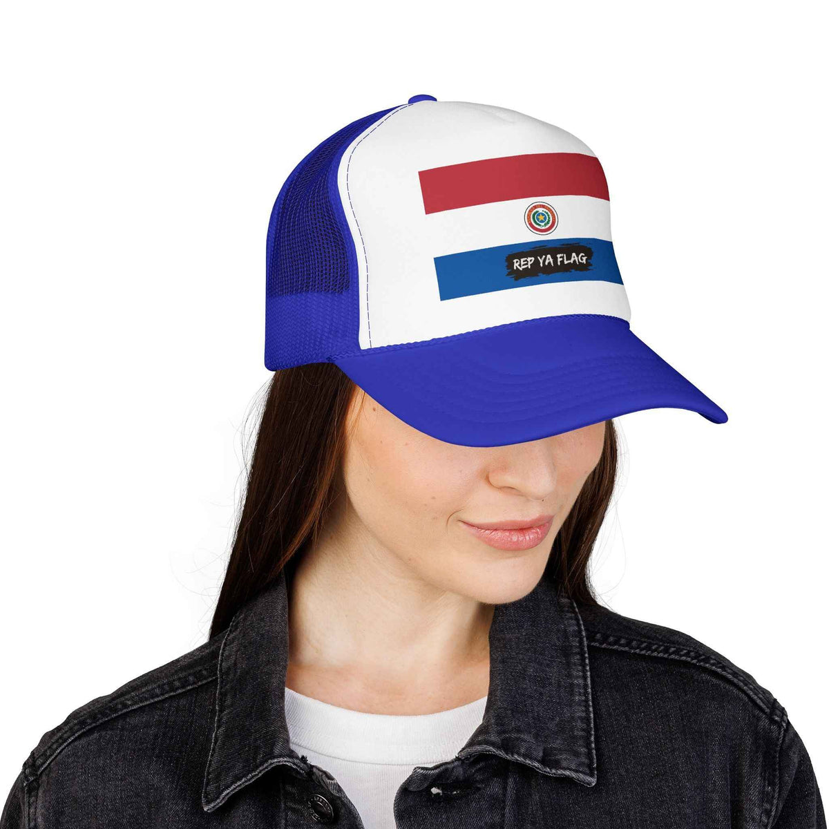 Paraguay Flag Foam Trucker Hat | Paraguayan Pride Snapback Cap | Rep Ya Flag
