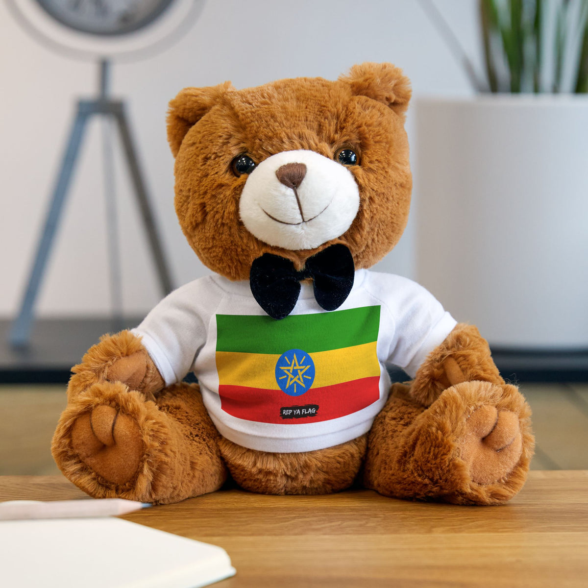 Ethiopia Flag Teddy Bear | Ethiopian Heritage Plush Gift | Rep Ya Flag - Rep Ya Flag