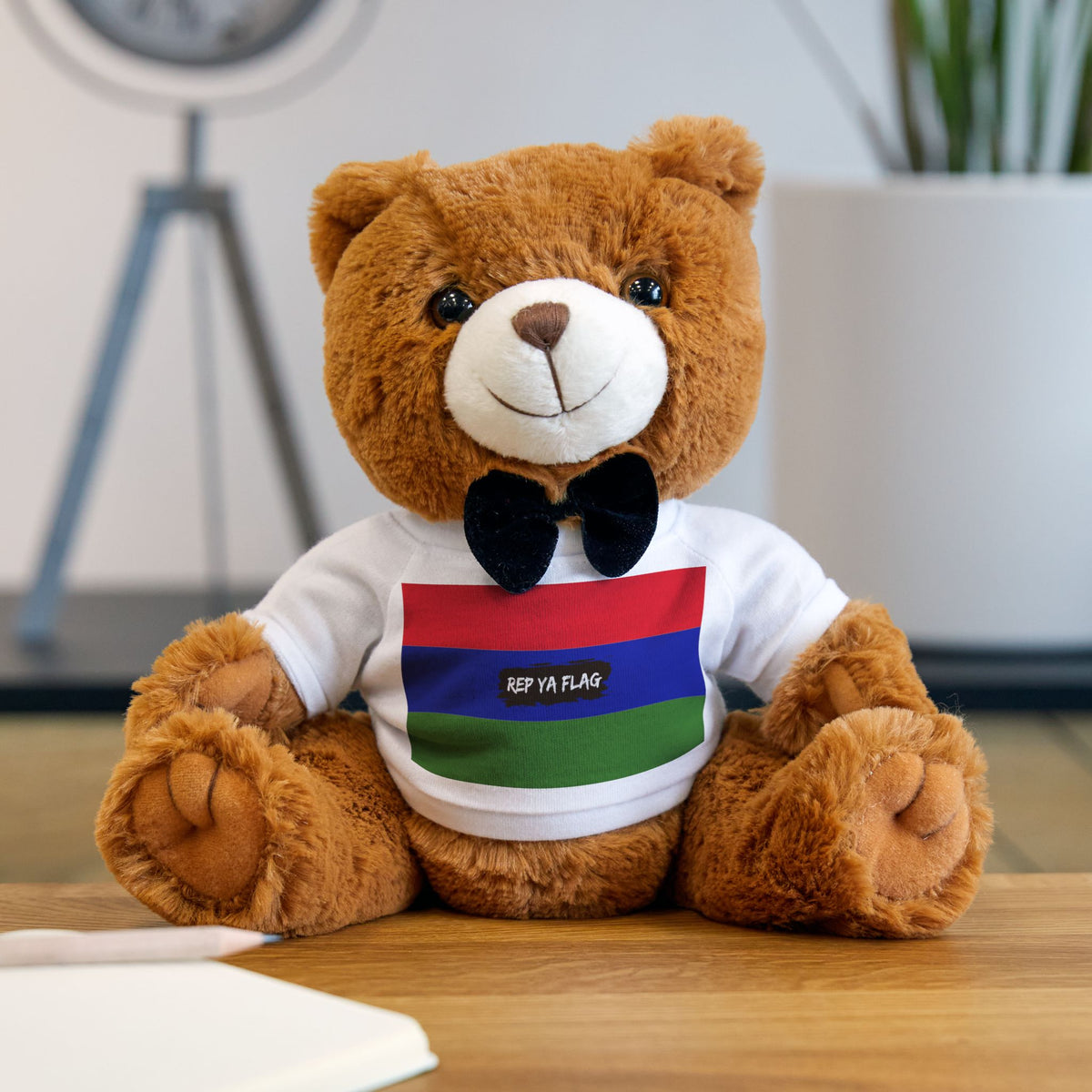 Gambia Flag Teddy Bear | Gambian Heritage Plush Gift | Rep Ya Flag - Rep Ya Flag