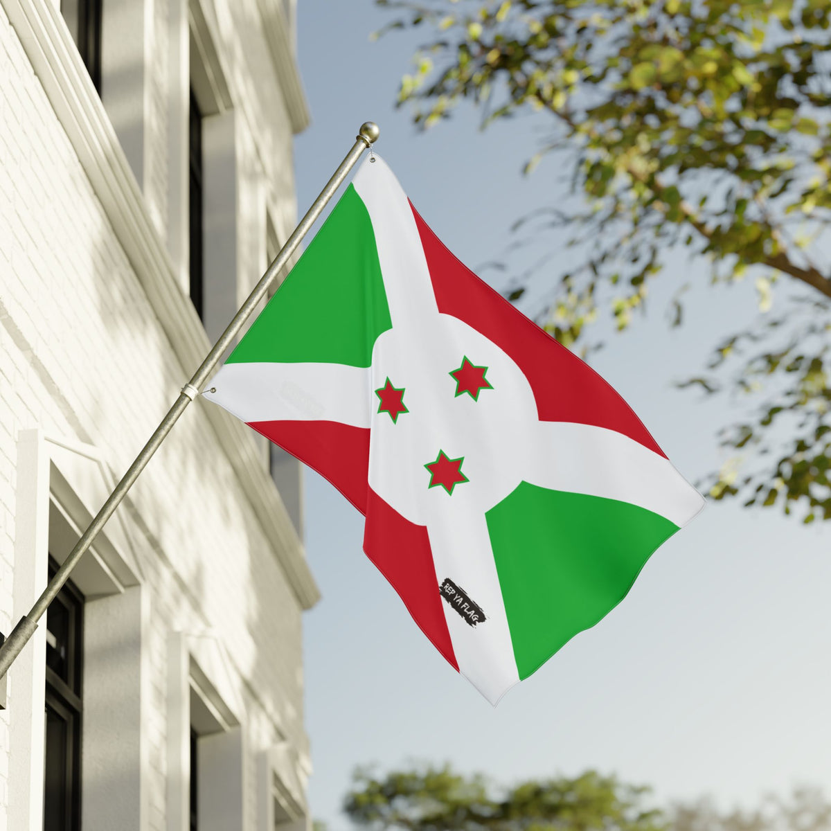 Burundi Flag Garden Banner | Double Sided Outdoor Flag | Rep Ya Flag - Rep Ya Flag