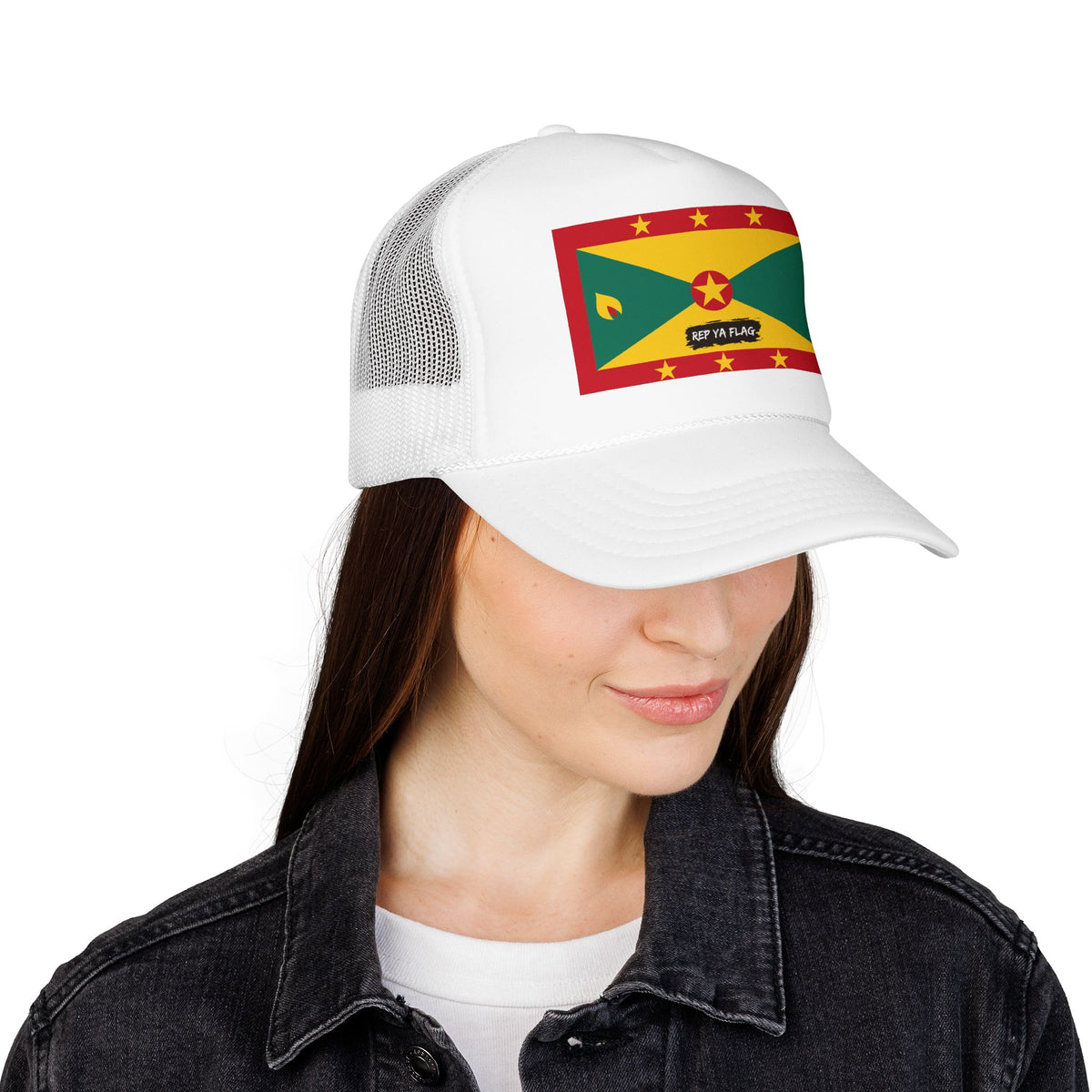 Grenada Flag Foam Trucker Hat | Grenadian Pride Snapback Cap | Rep Ya Flag - Rep Ya Flag