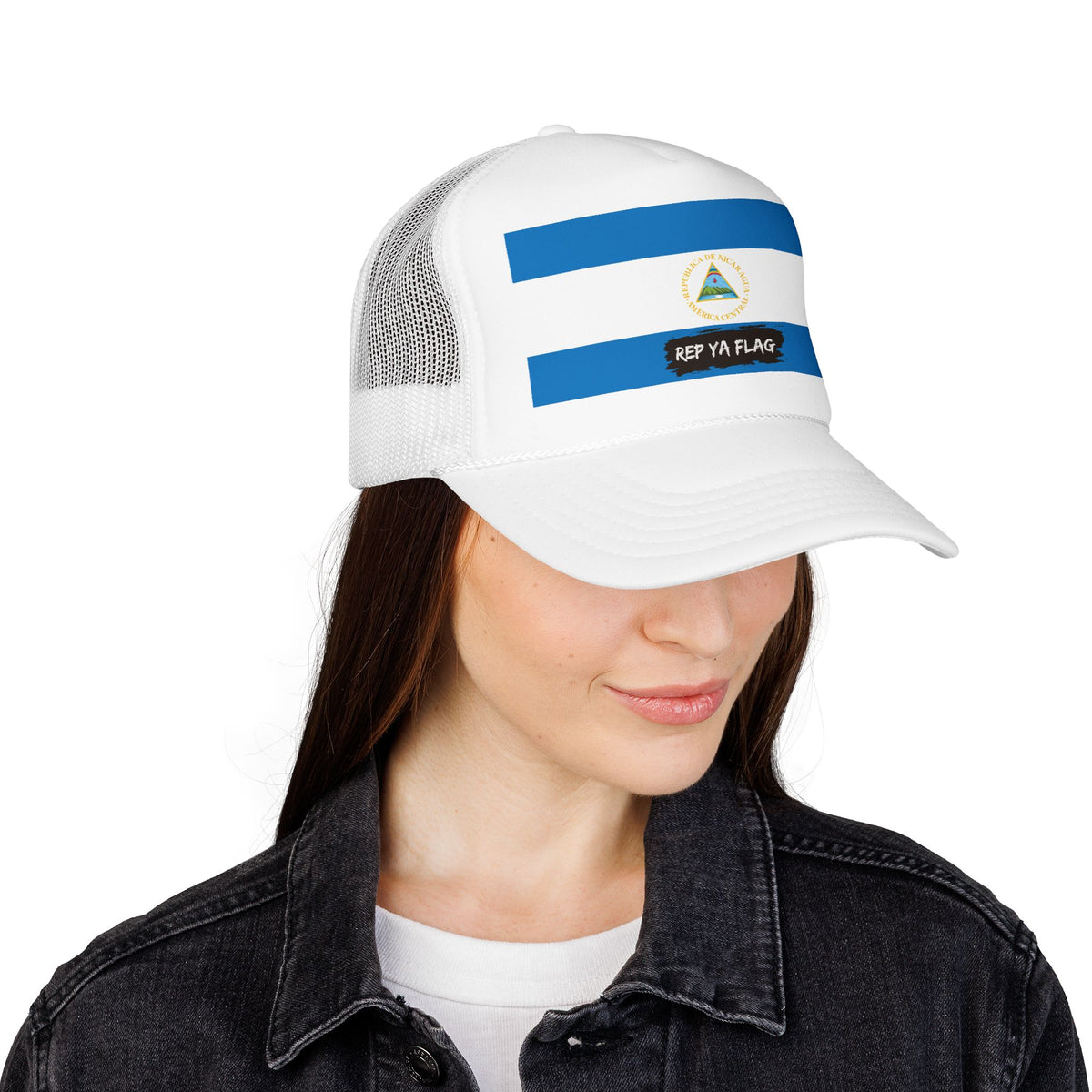 Nicaragua Flag Foam Trucker Hat | Nicaraguan Pride Snapback Cap | Rep Ya Flag - Rep Ya Flag
