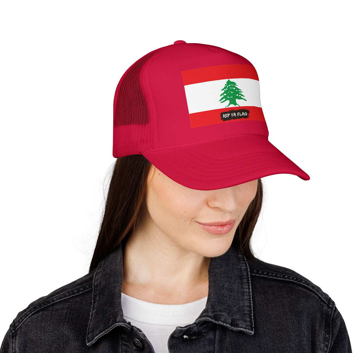 Lebanon Flag Foam Trucker Hat | Lebanese Pride Snapback Cap | Rep Ya Flag - Rep Ya Flag