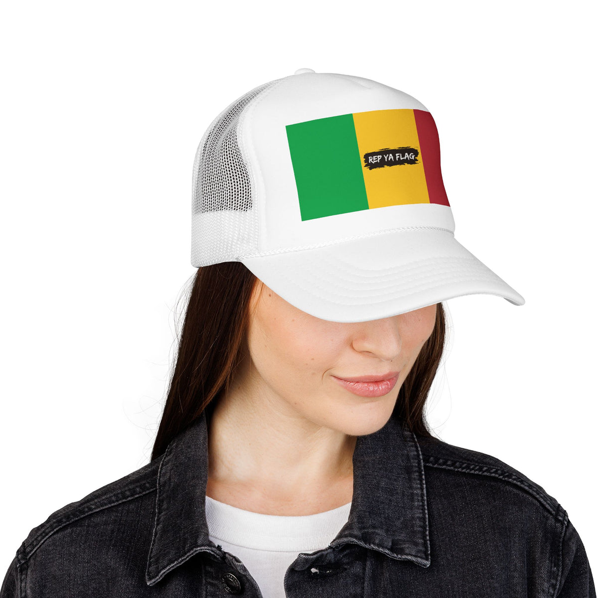 Mali Flag Foam Trucker Hat | Malian Pride Snapback Cap | Rep Ya Flag - Rep Ya Flag