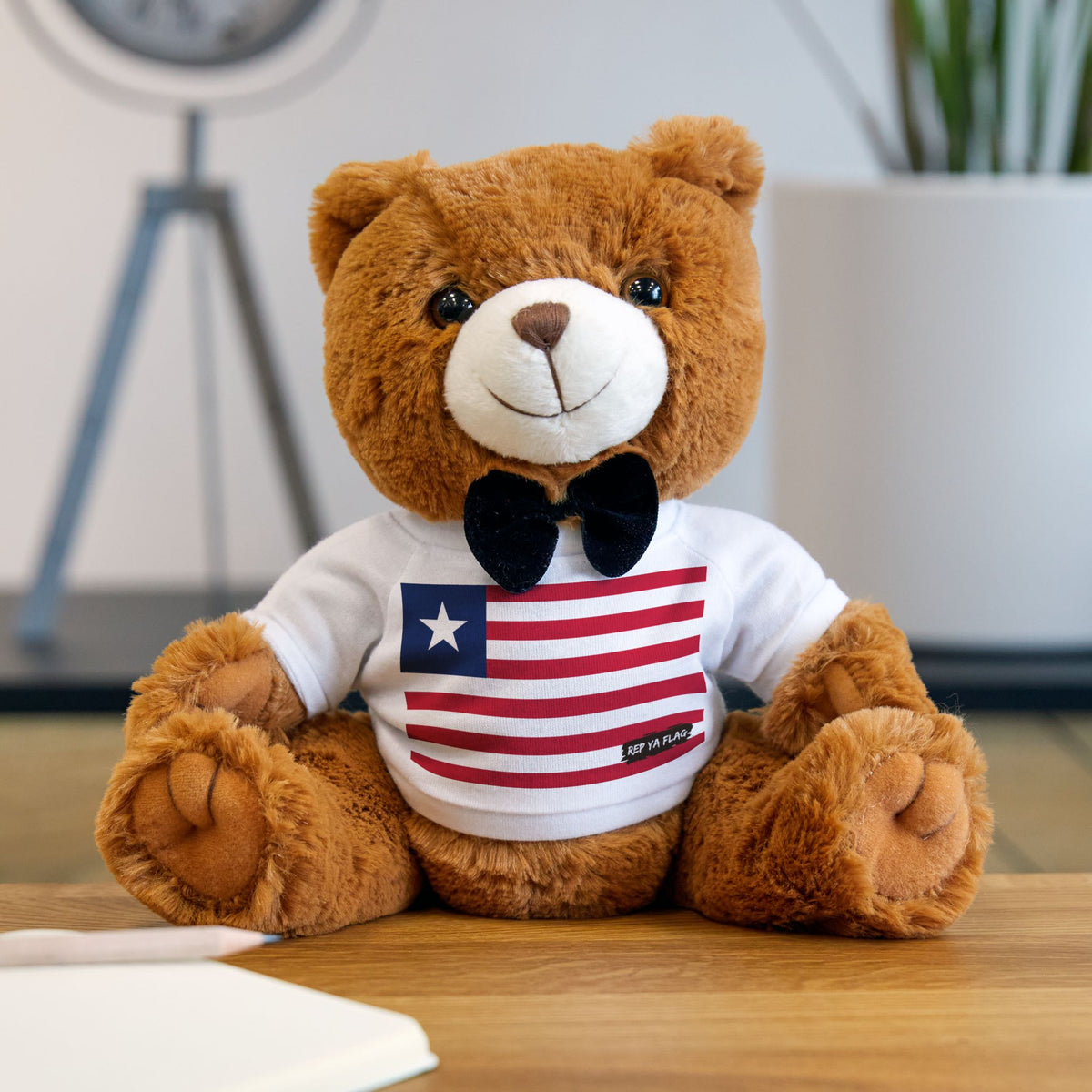 Liberia Flag Teddy Bear | Liberian Heritage Plush Gift | Rep Ya Flag - Rep Ya Flag