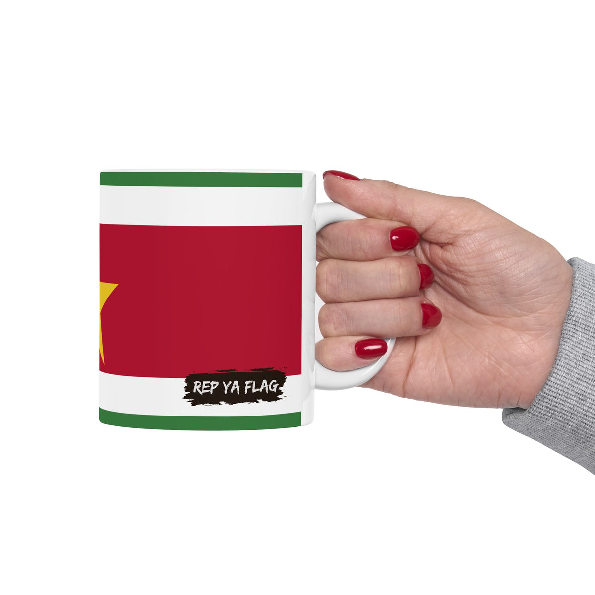 Suriname Flag Coffee & Tea Mug – 11oz 15oz Ceramic