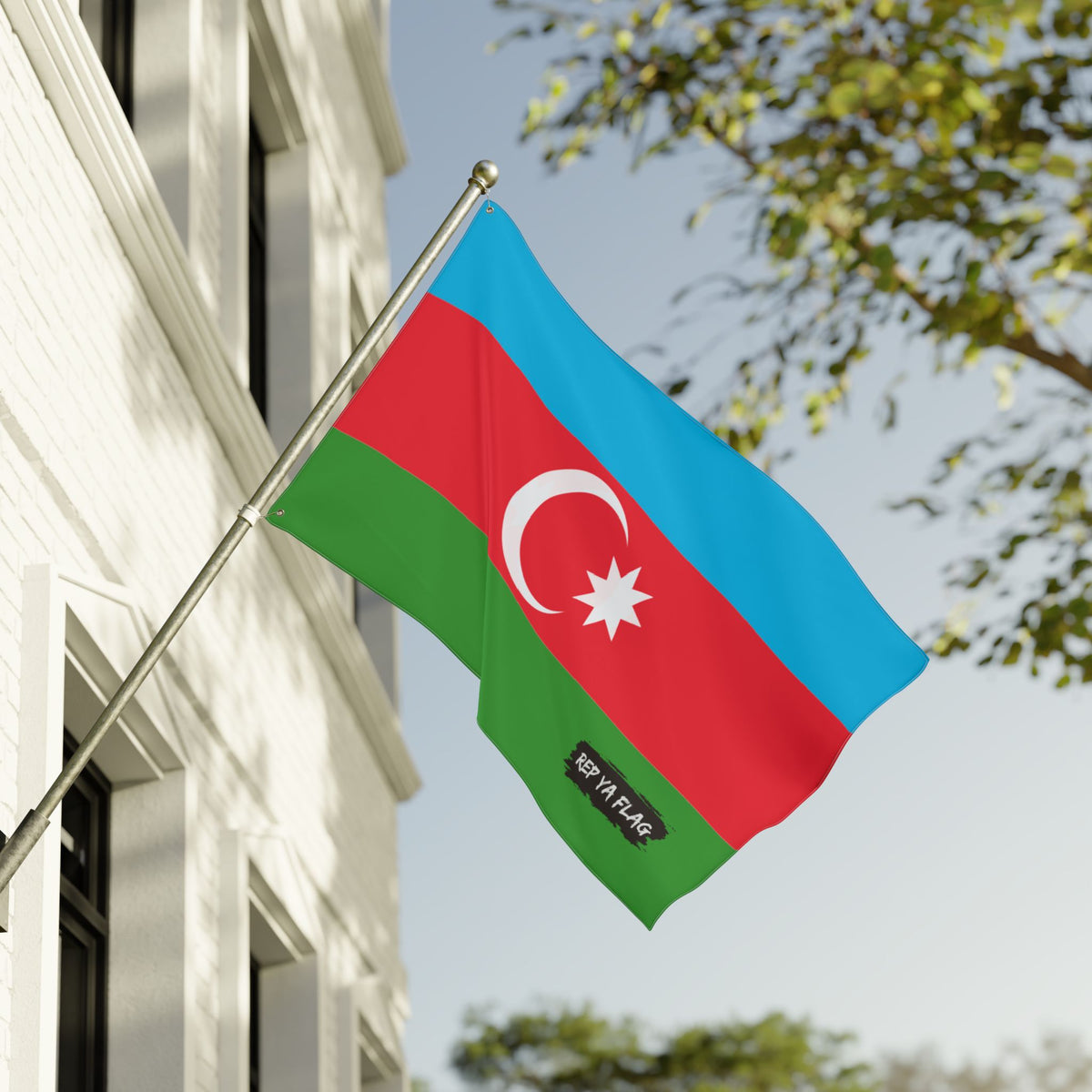 Azerbaijan Flag Garden Banner – Double‑Sided Outdoor Flag