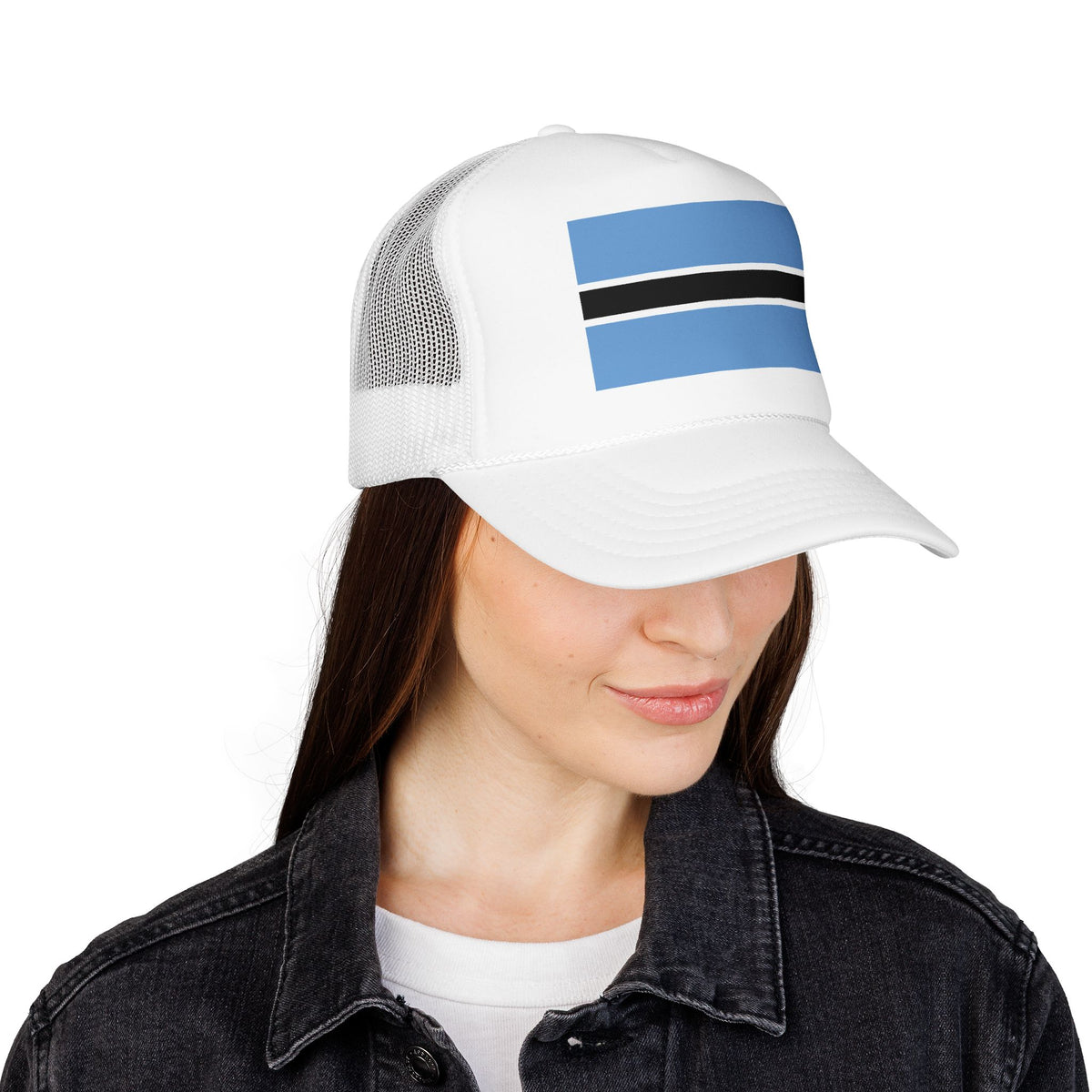 Botswana Flag Foam Trucker Hat | Botswana Pride Snapback Cap | Rep Ya Flag - Rep Ya Flag