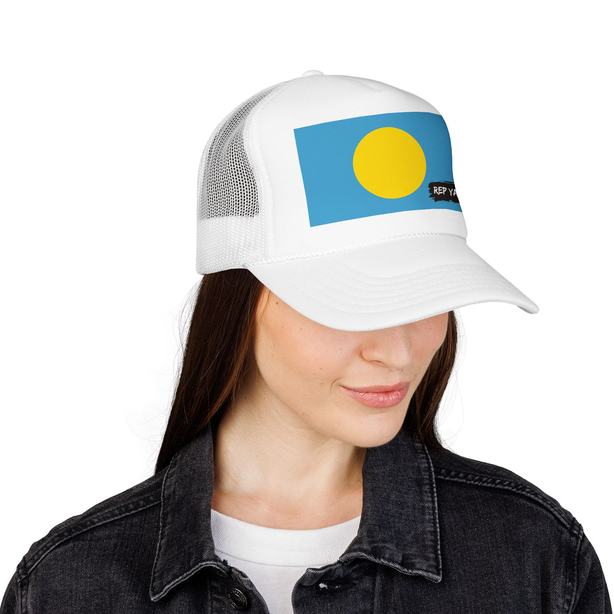 Palau Flag Foam Trucker Hat | Palauan Pride Snapback Cap | Rep Ya Flag - Rep Ya Flag