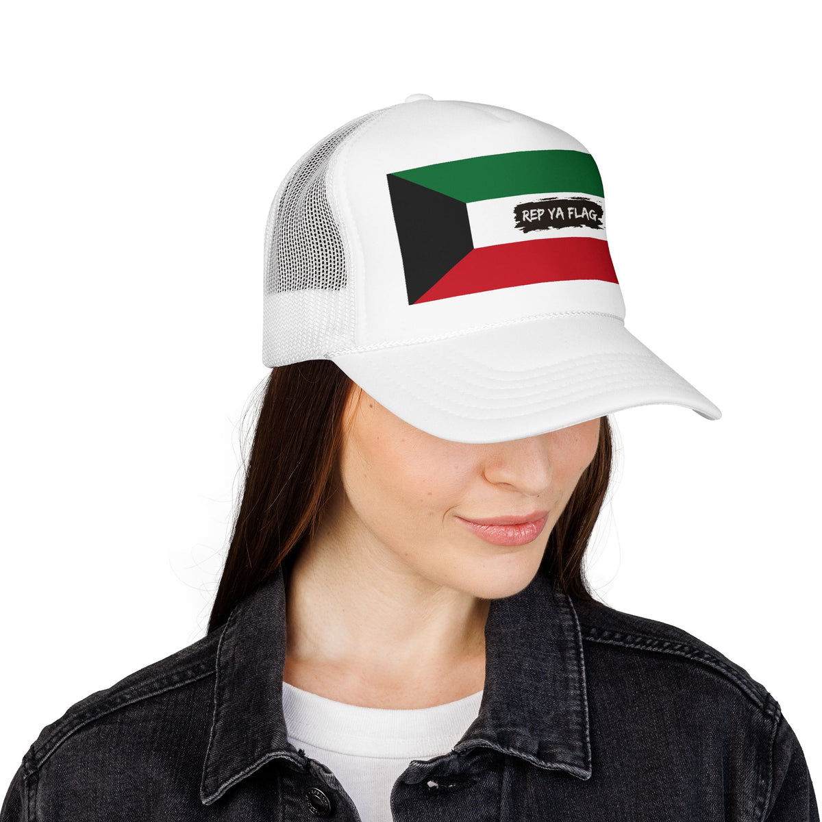 Kuwait Flag Foam Trucker Hat | Kuwaiti Pride Snapback Cap | Rep Ya Flag - Rep Ya Flag