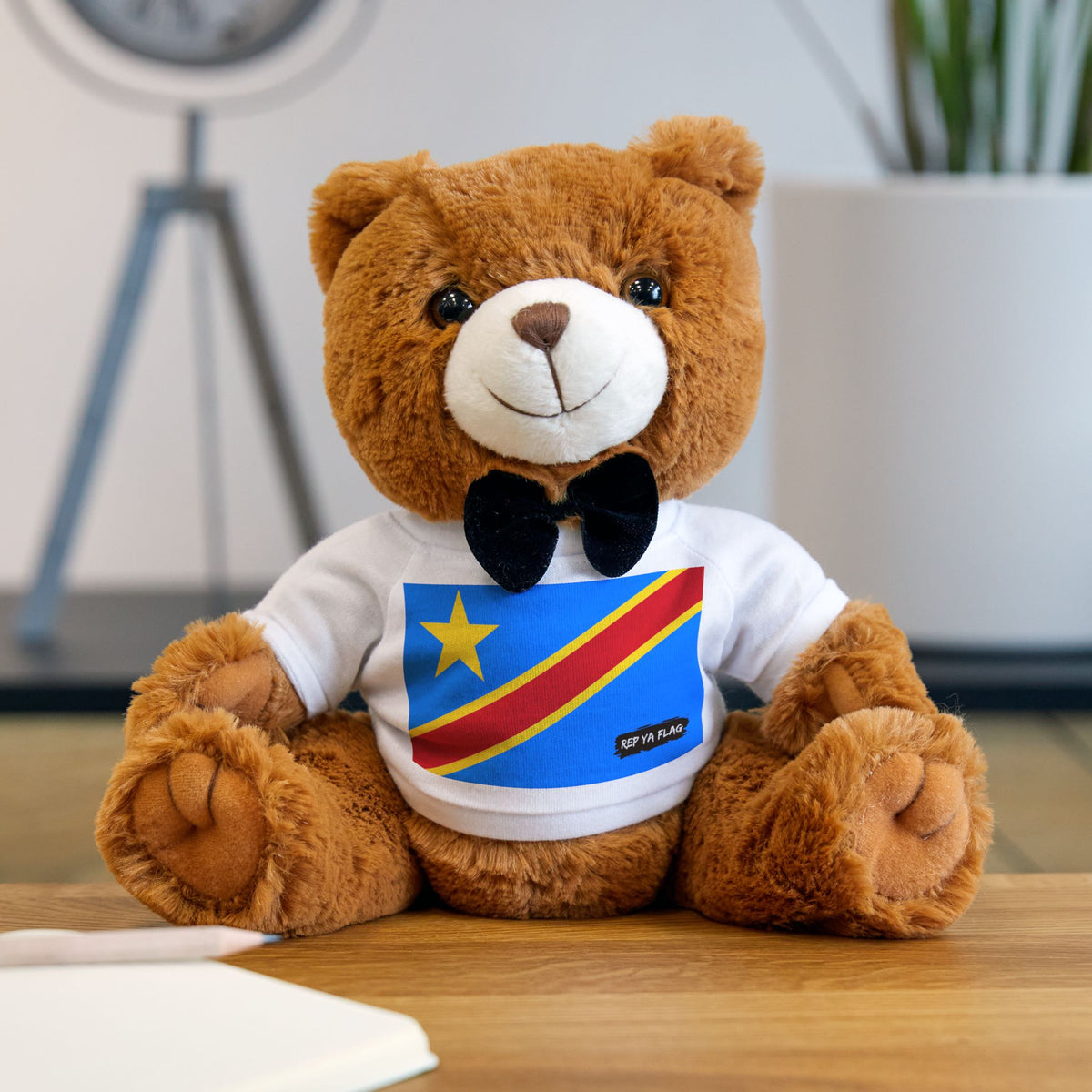 Democratic Republic of the Congo Flag Teddy Bear | Congolese Heritage Plush Gift | Rep Ya Flag - Rep Ya Flag