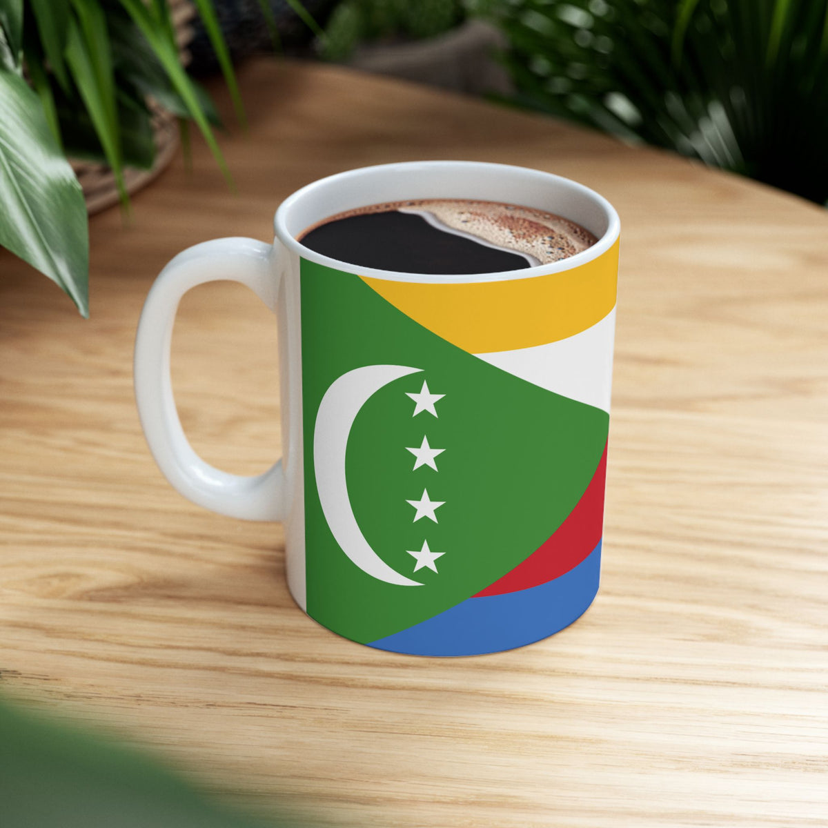 Comoros Flag Coffee Tea Mug 11oz 15oz | Comorian Heritage Mug | Rep Ya Flag - Rep Ya Flag