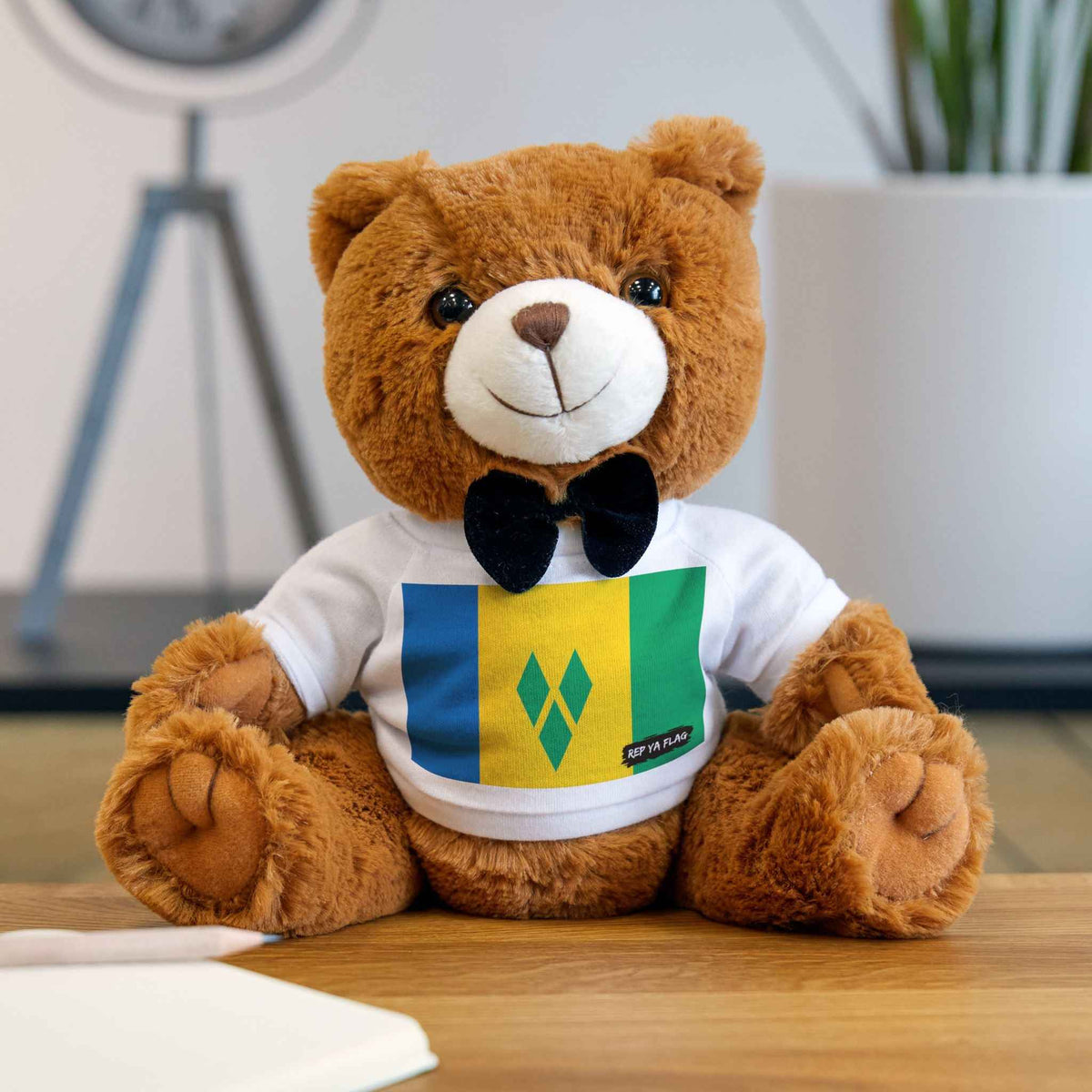 Saint Vincent and the Grenadines Flag Teddy Bear | Saint Vincent Plush Gift | Rep Ya Flag