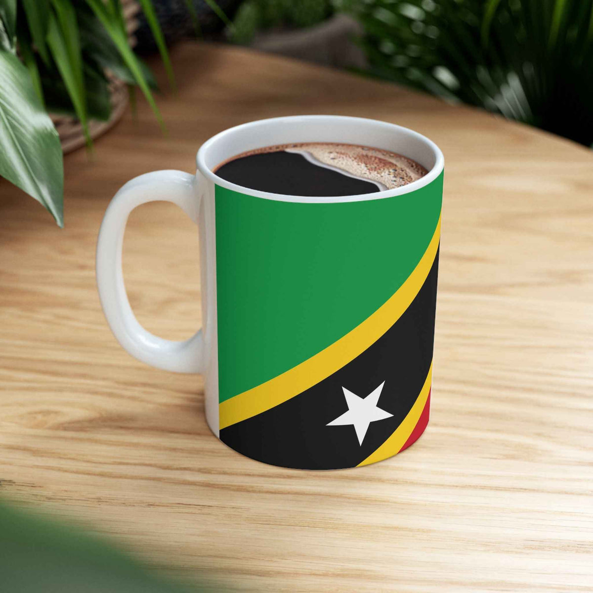 Saint Kitts and Nevis Flag Coffee Tea Mug 11oz 15oz | Rep Ya Flag Ceramic Mug