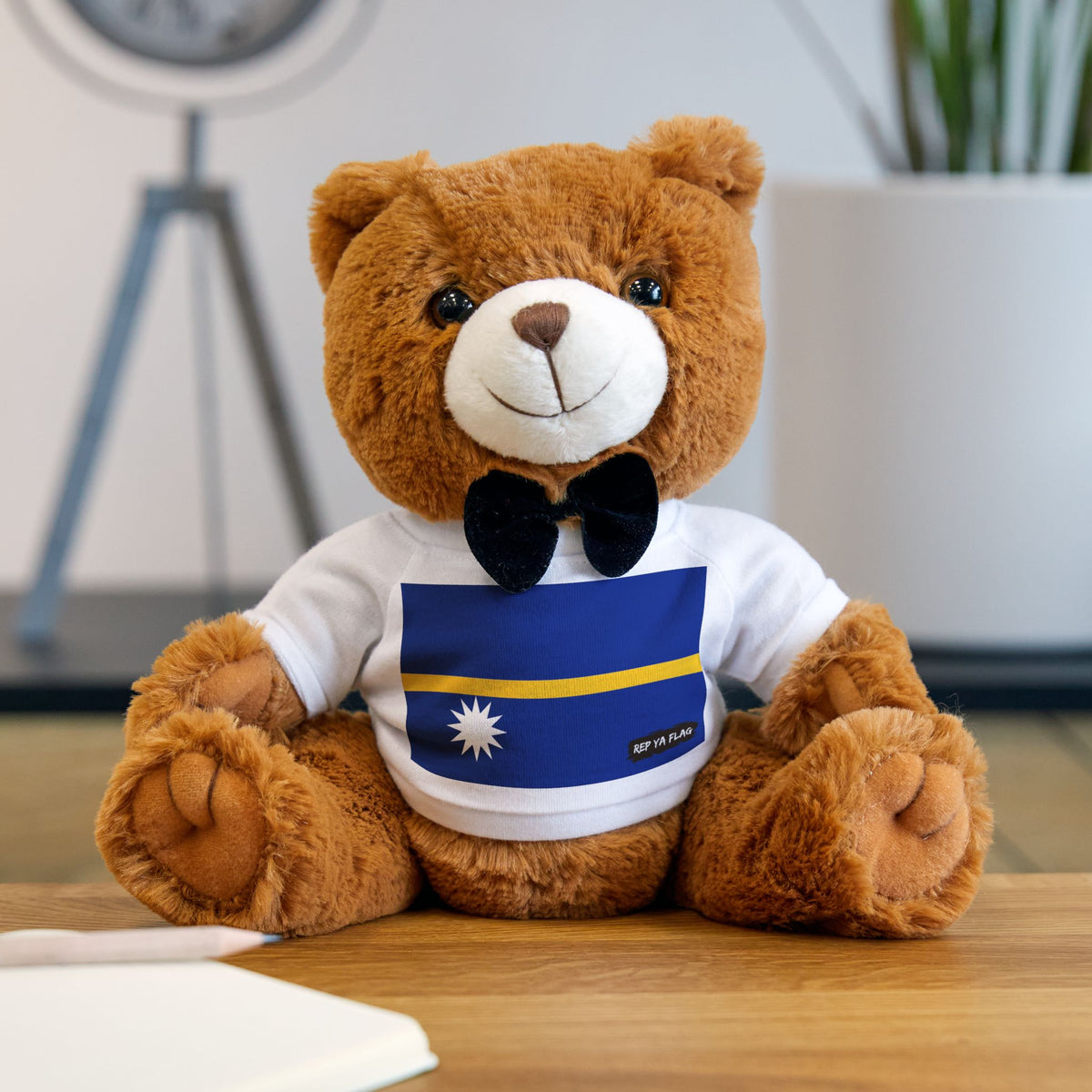 Nauru Flag Teddy Bear | Nauruan Plush Gift | Nauruan Heritage Bear | Cultural Keepsake | Baby Gift Stuffed Animal - Rep Ya Flag