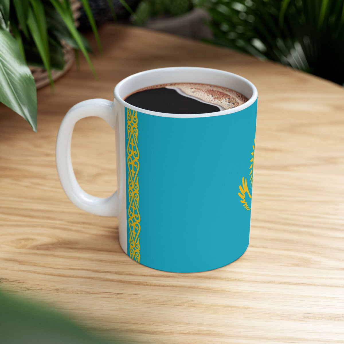 Kazakhstan Flag Coffee Tea Mug 11oz 15oz | Rep Ya Flag Ceramic Mug - Rep Ya Flag