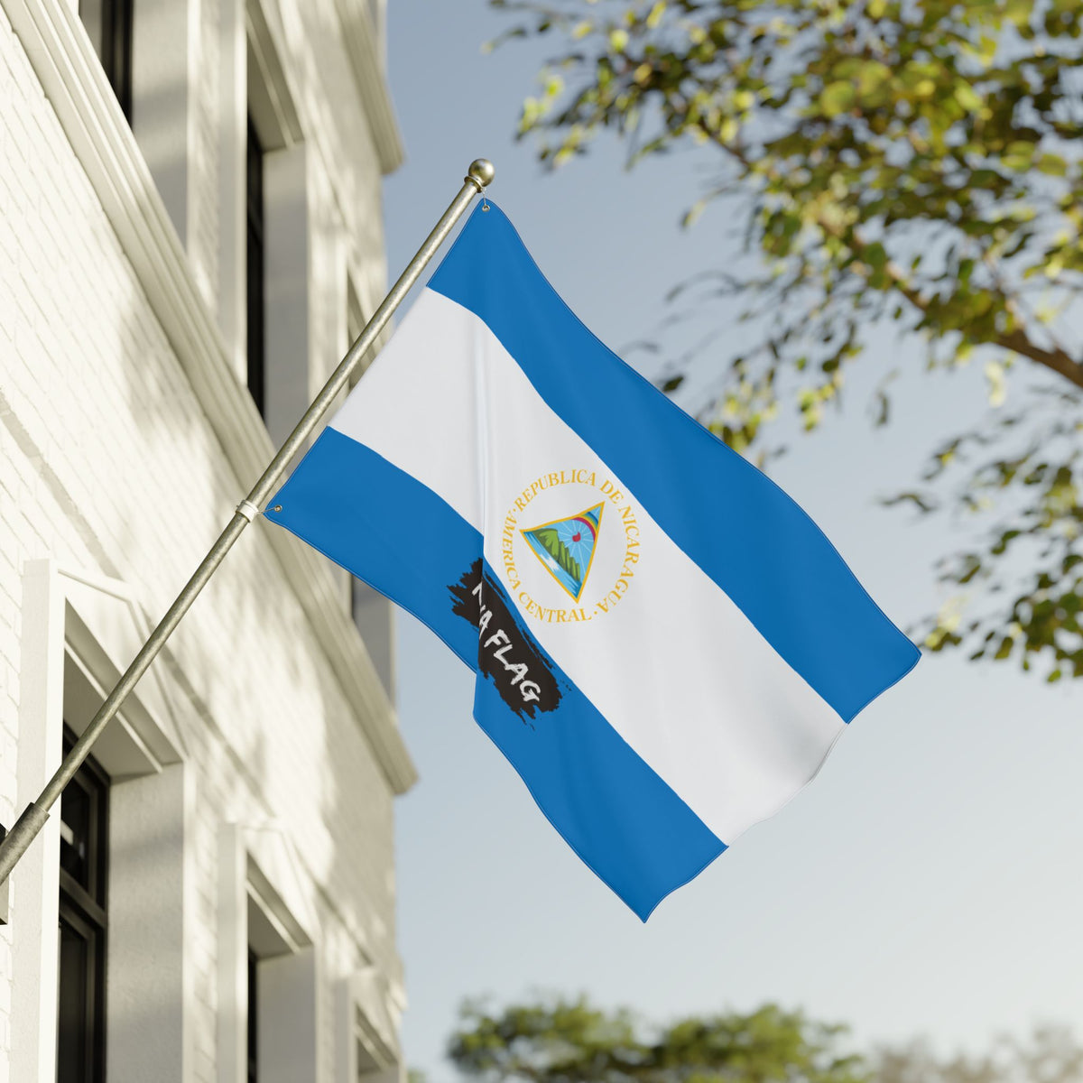 Nicaragua Flag Garden Banner | Double Sided Outdoor Flag | Rep Ya Flag - Rep Ya Flag