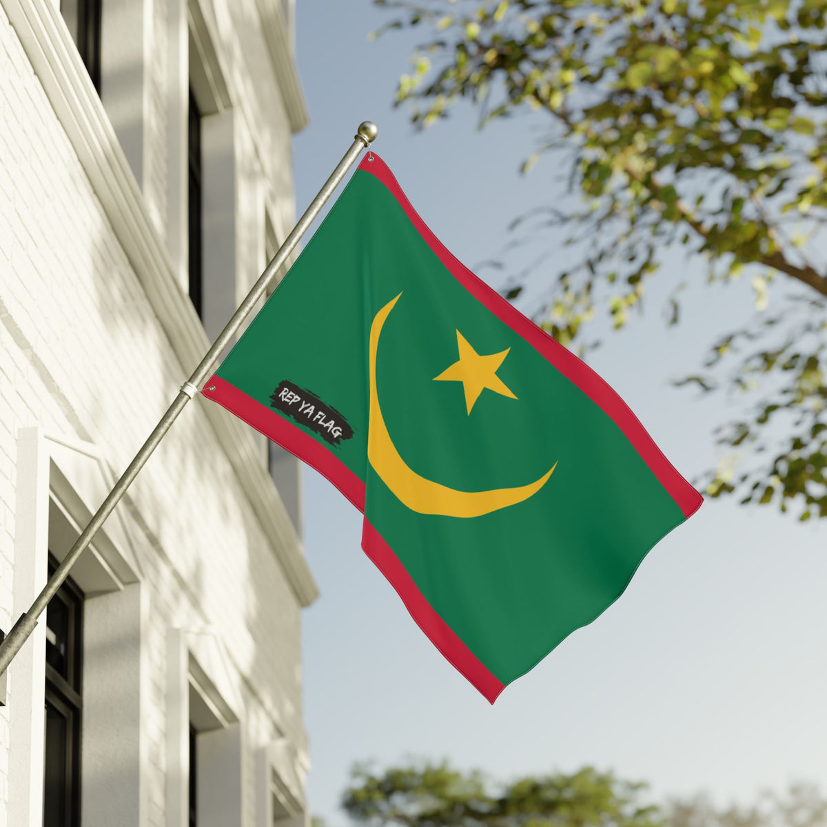 Mauritania Flag Garden Banner | Double Sided Outdoor Flag | Rep Ya Flag - Rep Ya Flag