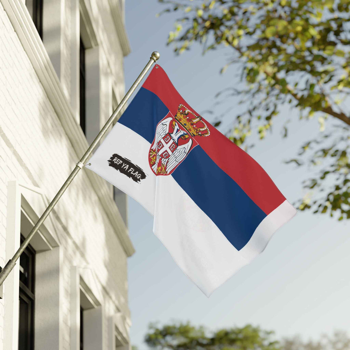 Serbia Flag Garden Banner | Double-Sided Outdoor Flag | Rep Ya Flag