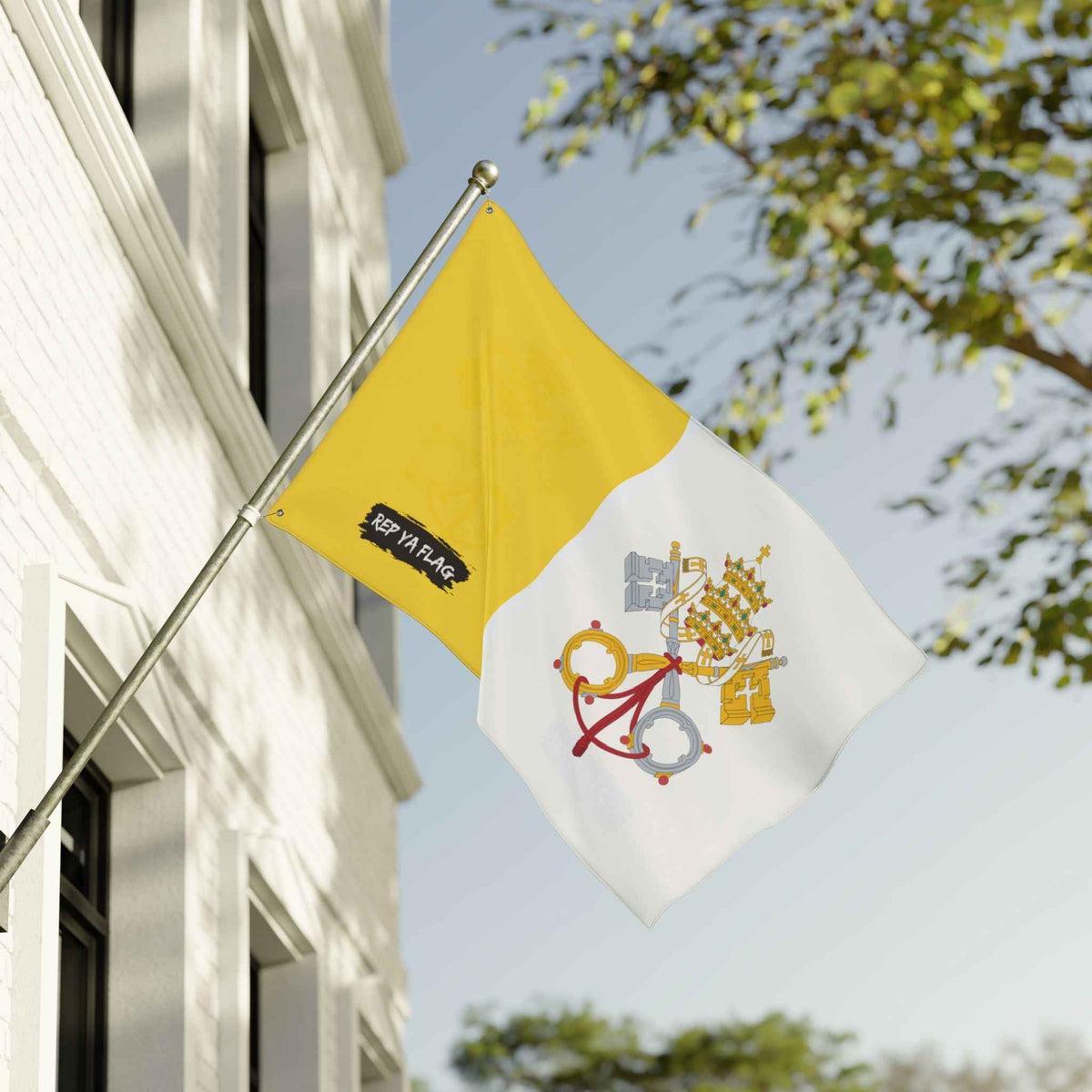 Vatican City Flag Garden Banner | Double-Sided Outdoor Flag | Rep Ya Flag