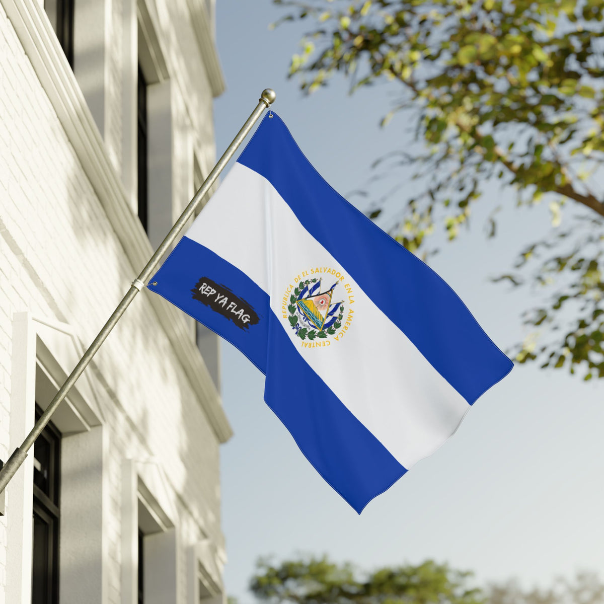 El Salvador Flag Garden Banner | Double Sided Outdoor Flag | Rep Ya Flag - Rep Ya Flag