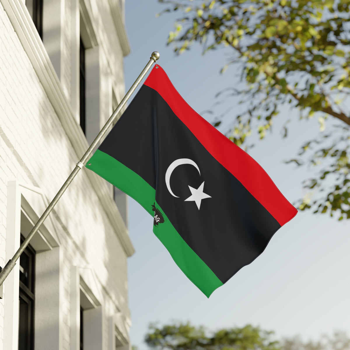 Libya Flag Garden Banner | Double Sided Outdoor Flag | Rep Ya Flag - Rep Ya Flag