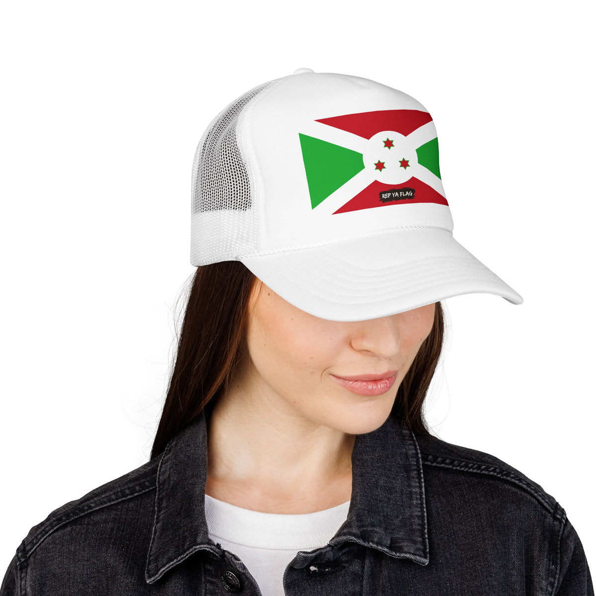 Burundi Flag Foam Trucker Hat | Burundian Pride Snapback Cap | Rep Ya Flag - Rep Ya Flag