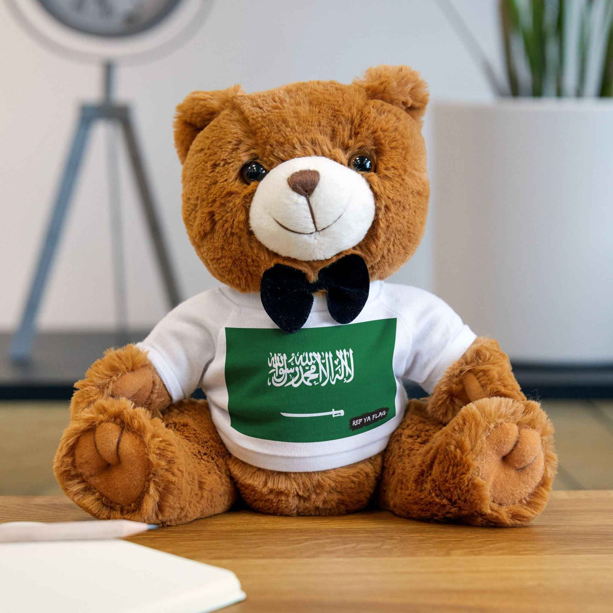 Saudi Arabia Flag Teddy Bear | Saudi Plush Gift | KSA Heritage Bear | Cultural Keepsake | Baby Gift Stuffed Animal | Rep Ya Flag