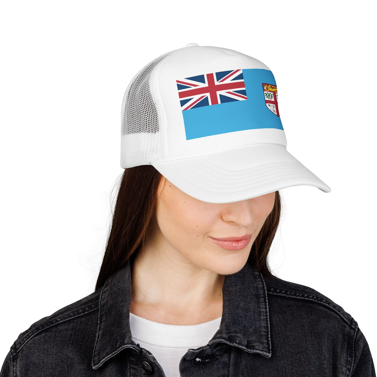 Fiji Flag Foam Trucker Hat | Fijian Pride Snapback Cap | Rep Ya Flag - Rep Ya Flag