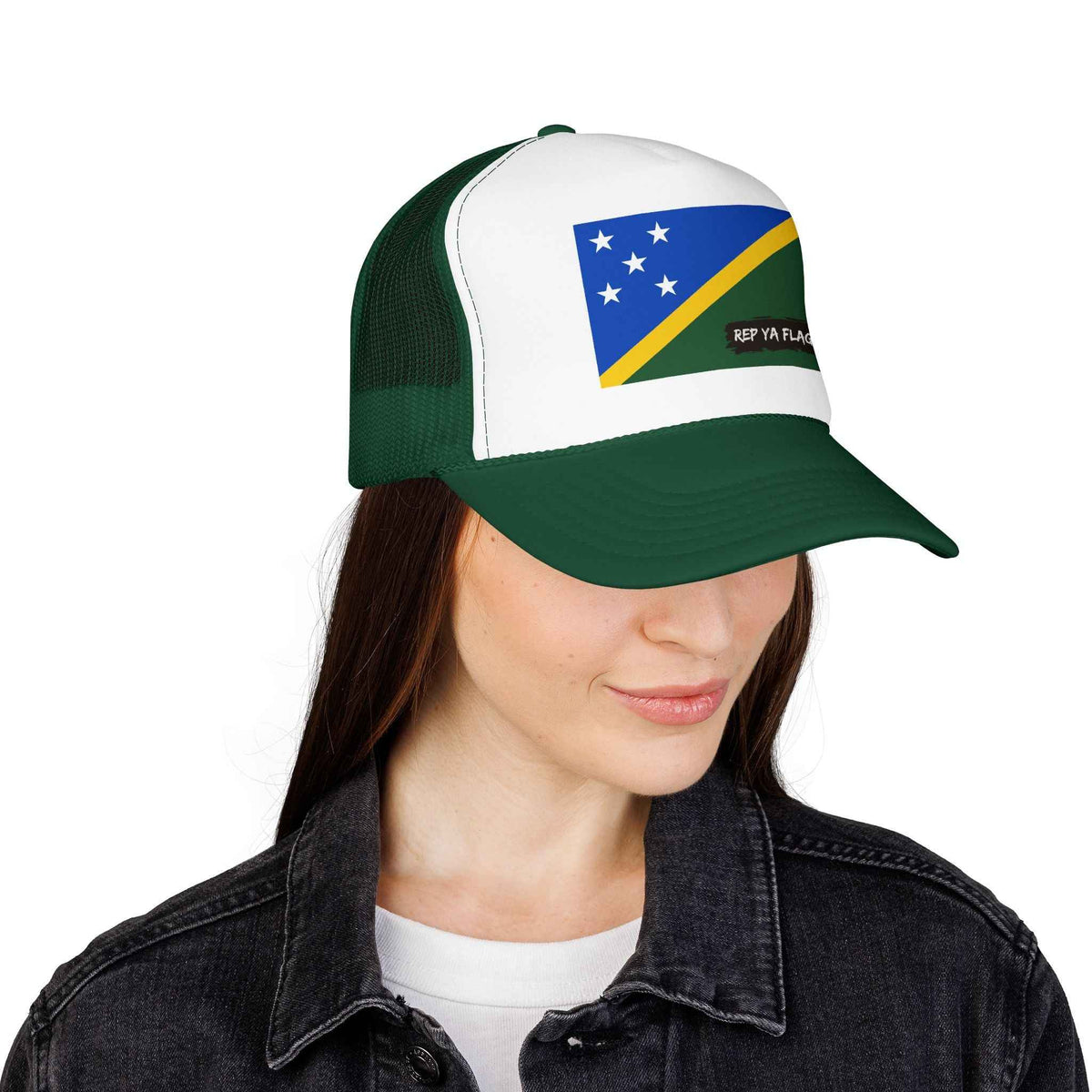 Solomon Islands Flag Foam Trucker Hat | Solomon Islander Pride Snapback Cap | Rep Ya Flag