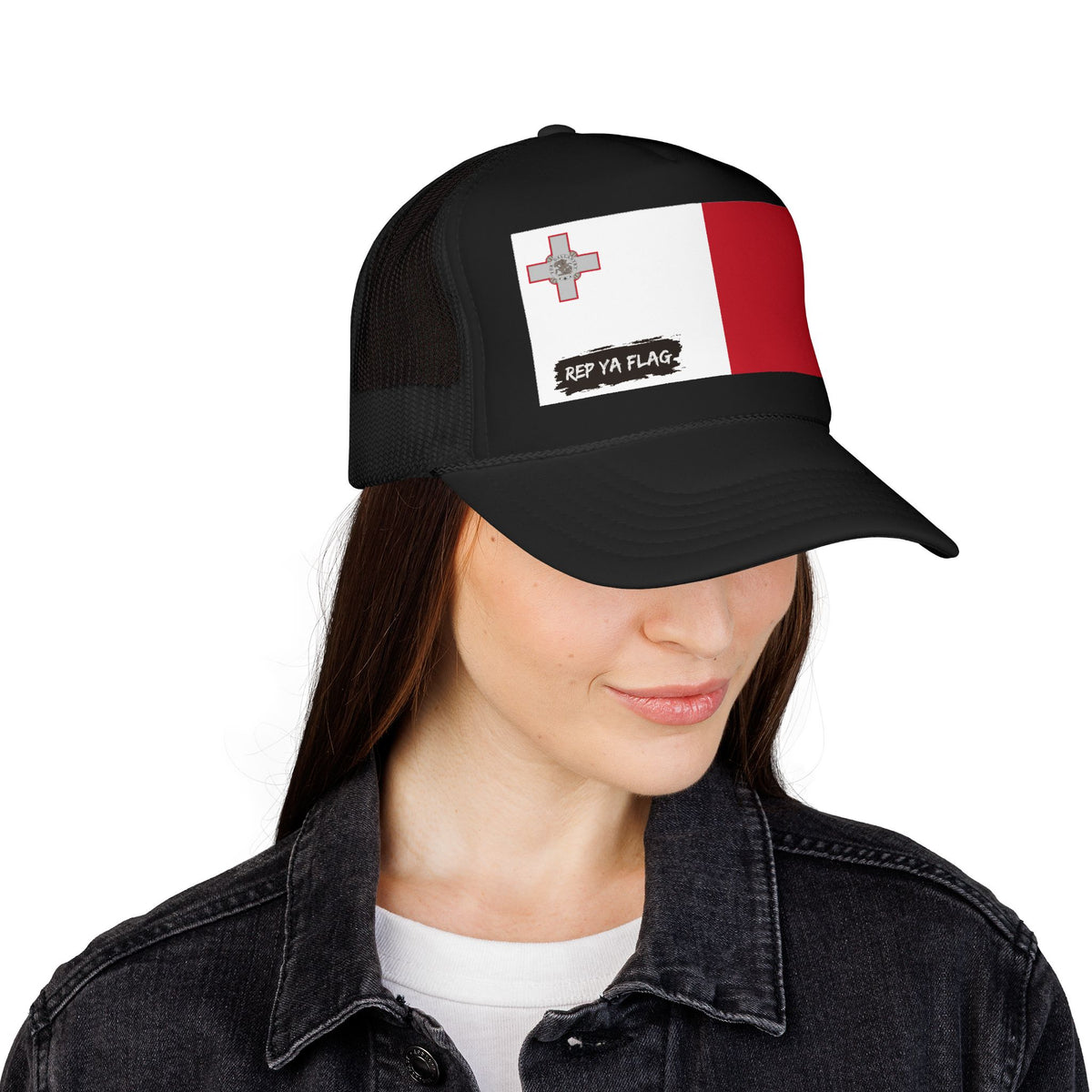 Malta Flag Foam Trucker Hat | Maltese Pride Snapback Cap | Rep Ya Flag - Rep Ya Flag