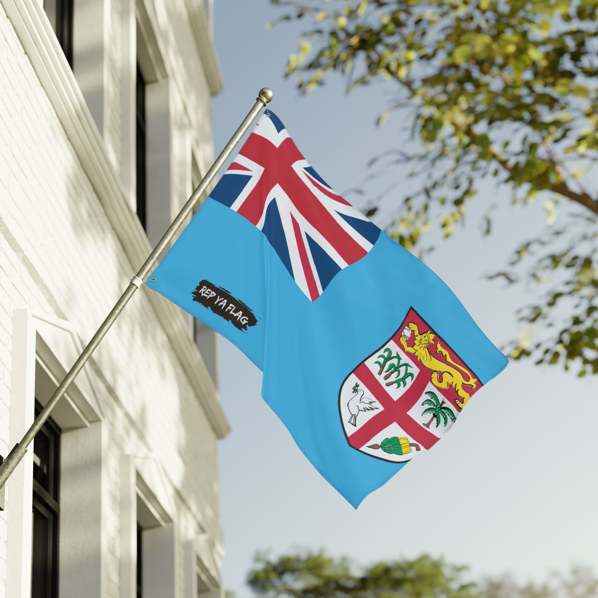 Fiji Flag Garden Banner | Double Sided Outdoor Flag | Rep Ya Flag - Rep Ya Flag